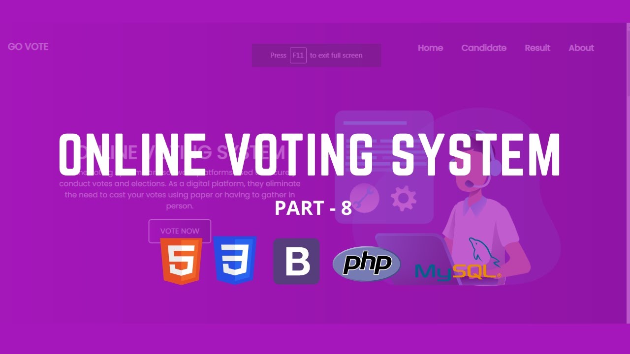 Online Voting System Using Php And Mysql Part - 8 Starting Php And ...