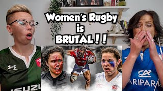 American Couple Reacts: Women's Rugby! FIRST TIME REACTION! These ladies are VICIOUS and HARDCORE!!