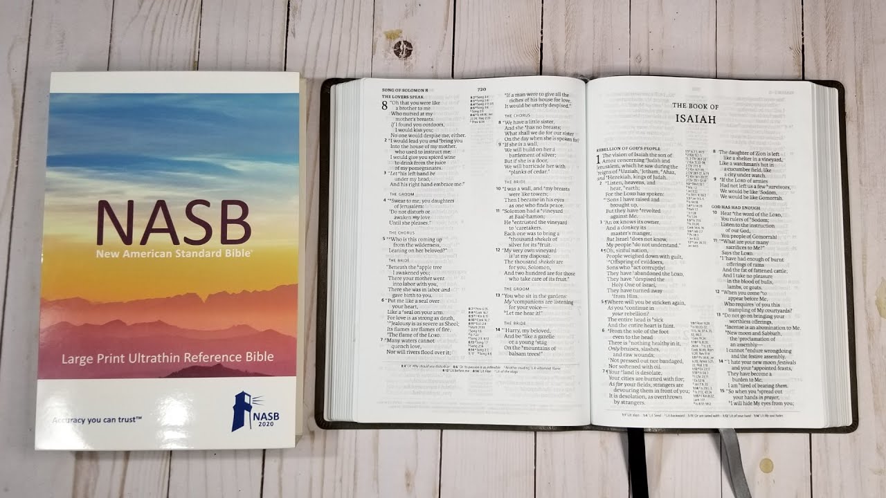 NASB 2020 Large Print Ultrathin Reference Bible - YouTube