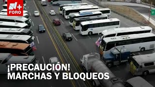 Megamarcha y bloqueos de transportistas hoy 17 de febrero: Lugares afectados - Las Noticias