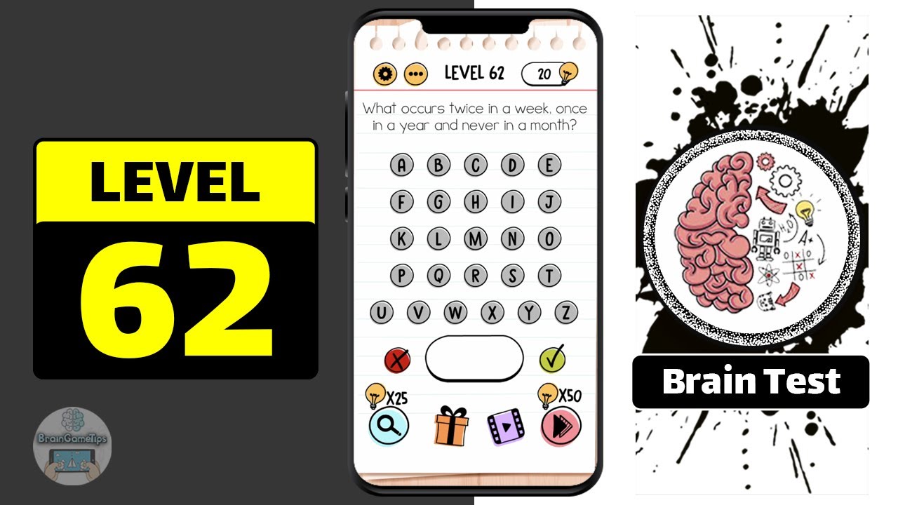 Brain Test Level 62 Walkthrough Youtube