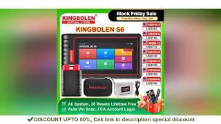 KINGBOLEN S6 OBD Automotive Scanner Bluetooth All System Car Diagnostic Tools 28 Resets IMMO/BMS/TPM