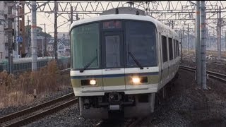 221系と223系を連結した快速 JR京都線