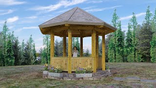 Outdoor Living - Timber Frame Gazebo (12x12)