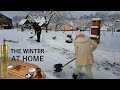 Cleaning snow and quick winter meals | Winter country life in Bosnia and Herzegovina