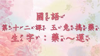 2021.6.16 國語-第十二課-生字-藥~運