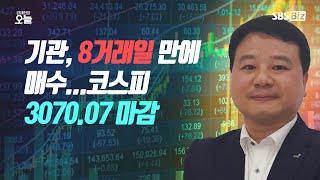 [마감시황] 기관, 8거래일 만에 매수…코스피 3070.07 마감