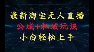 最新淘宝无人直播 公域+私域玩法打造真正的日不落直播间 小白看了也能马上上手完整版