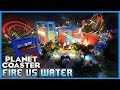 FIRE VS WATER! A Duelling coaster! Coaster Spotlight 159 #PlanetCoaster