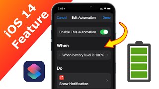 iOS 14 Feature | Siri Shortcut Automation | Battery Percentage!