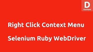 Selenium Ruby Right Click Context Menu