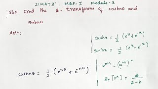 21mat31 Model Question Paper 1 (question 5b) || Module 3 Z-Transform | VTU