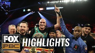 Tyson Fury TKO's Deontay Wilder for heavyweight title | FULL HIGHLIGHTS | PBC ON FOX