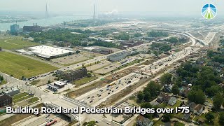 Building Road and Pedestrian Bridges over I-75