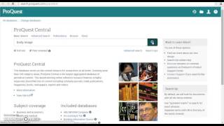 How to Search ProQuest Databases