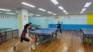 탁구 ㆍ자매대결 핸디 3점 (백핸드 쇼트랠리) Amateur Table Tennis Game video(지역여1부 여3부)