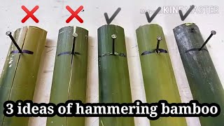 🛠️3 ideas for hitting bamboo nails without breaking/ตอกตะปูไม้ไม่แตก