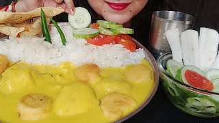 Eating Lots Of Kadi Pakoda, Potato Fry || RECIPE* || Indian Food Eating Show || Kadi Pakoda Asmr ||