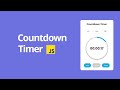 Countdown Timer Using Vanilla JavaScript #javascript #htmlcssjavascript