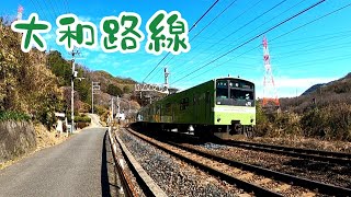 JR関西本線【大和路線】201系・大和路快速221系等。河内堅上駅―三郷駅 GoProHERO8撮影2021