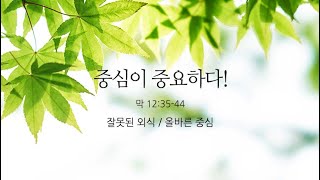 [예원교회] 주일예배 설교(2부) - 중심이 중요하다! (마가복음 12:35~44) - 정은주목사 - 2024.08.11.