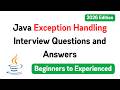 Java Exception Handling Interview Questions and Answers