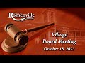 Village of Romeoville - Village Board Meeting October 18, 2023