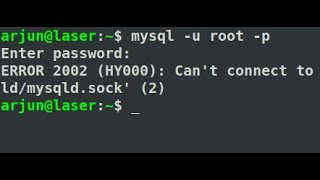 ERROR2002HY000Can't connect to local MySQL server through socket ' var run mysqld mysqld sock'2