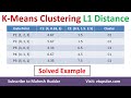 K Means Clustering using L1 Distance Euclidean Distance Machine Learning by Dr. Mahesh Huddar