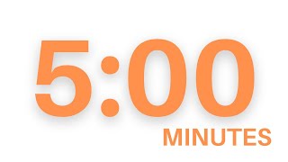5 Minute - Simple Countdown Timer - Orange Numbers