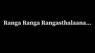 Ranga Ranga Rangasthalaana song lyrics
