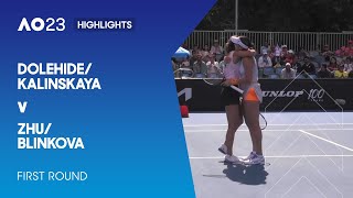 Dolehide/Kalinskaya v Zhu/Blinkova Highlights | Australian Open 2023 First Round