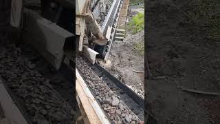 Sound of stone flow conveying by conveyor at plant @t.margoutomo #shorts #asmr