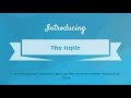 Intro Python- Tuples