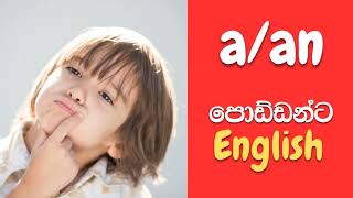 a/an පොඩ්ඩන්ට English l English for kids