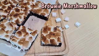 Brownie Marshmallow recipe no mixer easy cooking | Let's cook by KK