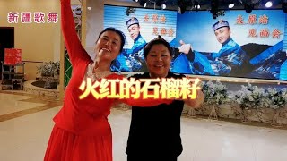 新疆歌舞《火红的石榴籽》，表演梅老师和舞友，喜欢民族舞蹈吗？