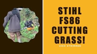 stihl fs86 cutting grass