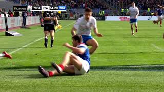 Penaud scores after slick out the back door pass from Ntamack! | Guinness Six Nations