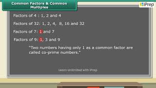 Common Factors And Common Muliples | Playing With Numbers | Math | Class 6 | iPrep