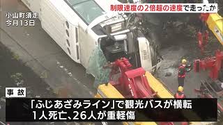 事故直前、制限速度2倍超の速さで走行か　バスの故障有無についてもメーカーが調査へー静岡・観光バス横転27人死傷