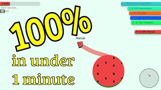 Paper.io 100% on small map in under 1 minute