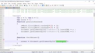 Web: Creating a simple multiplication test using JavaScript