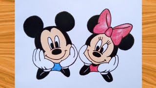 How To Draw A Mickey Mouse And  Minnie Mouse |Cool Drawing |Mickey Mouse Easy Drawing |Artist Shruti