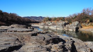 秩父の冬景色！ダイナミックな長瀞渓谷の岩畳！冬でも十分楽しめる！埼玉県・長瀞町