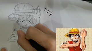 (画画)路飞，海贼王(过程) One Piece