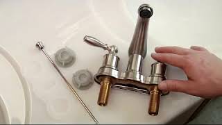 Moen Eva Two-Handle Centerset Bathroom Faucet with Drain Assembly