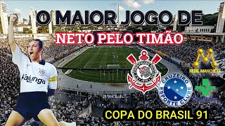 O maior jogo de NETO pelo Corinthians o cara fez 3 gols melhores momentos