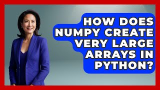 How Does NumPy Create Very Large Arrays In Python? - Python Code School