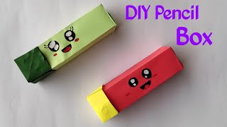 How to make a paper paper pencil box origami pencil box New box idea #AastikPaperCraft